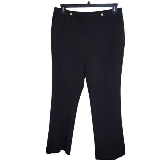Anne Klein Black Straight Dress Pants (Size 10P) - Picture 1 of 3